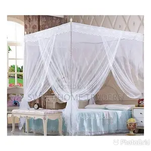 Mosquito Net With Metallic 4 PCS Stands