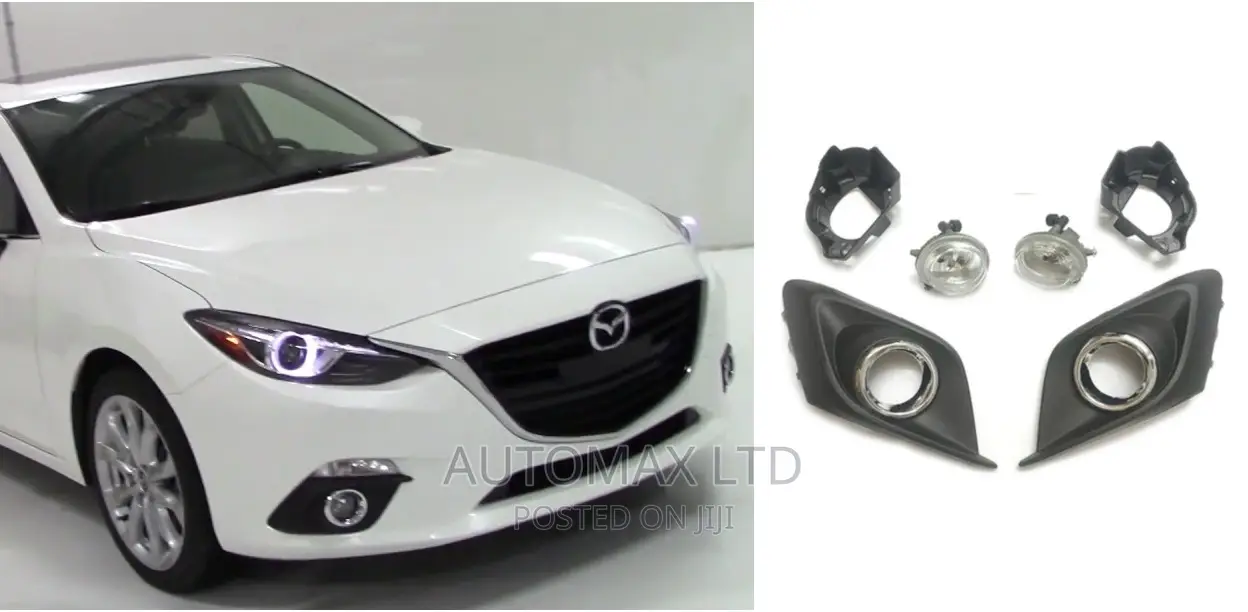 Mazda 3/ Axela, Fog Lights Set With Chrome Finish