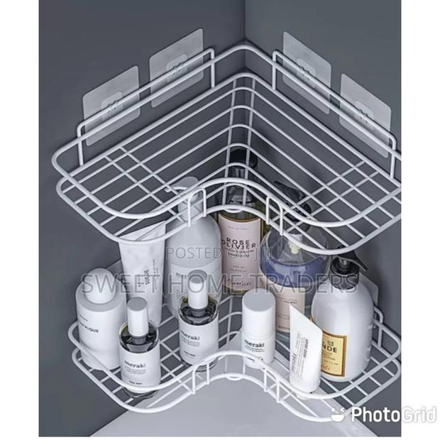 Generic Corner Bathroom Shelf With Self Adhesive Tape - main view