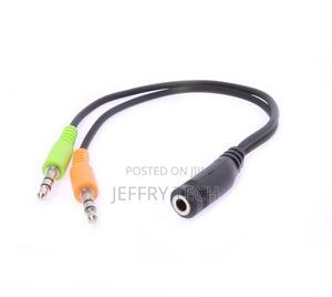3.5mm Cell Phone Headset to Computer Splitter Adapter Use He - thumbnail 2