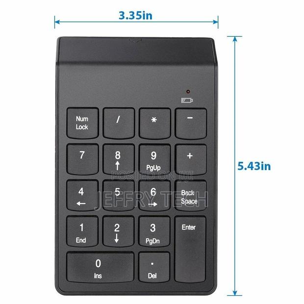 Wireless Numeric Keypad Cordless Number Keyboard Pad 18 Keys - thumbnail 3