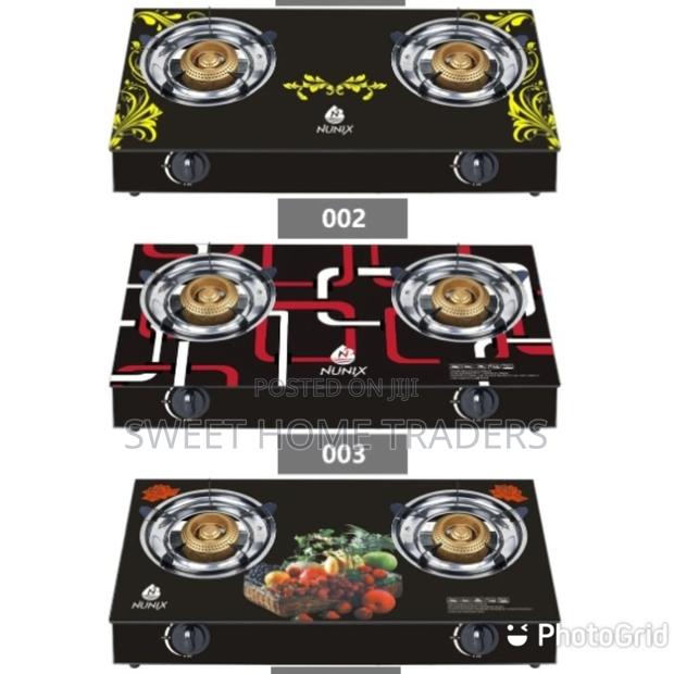 Nunix Glass Table Top Double Burner - main view