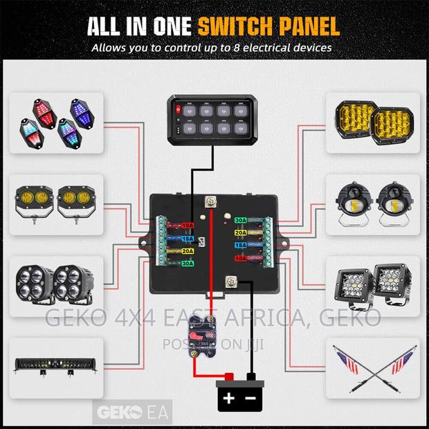 8 Gang Swith Panel, Rgb, Dimmable, Stylish - thumbnail 5