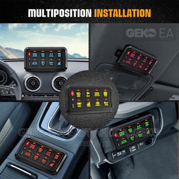 8 Gang Swith Panel, Rgb, Dimmable, Stylish - thumbnail 8
