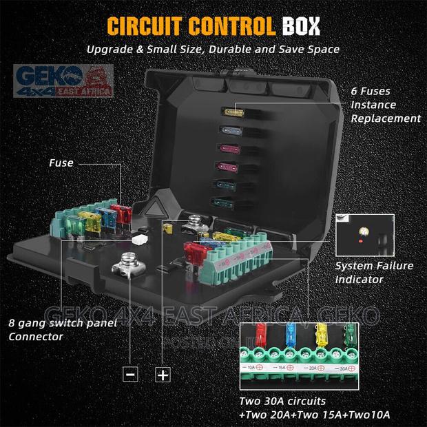 8 Gang Swith Panel, Rgb, Dimmable, Stylish - thumbnail 4