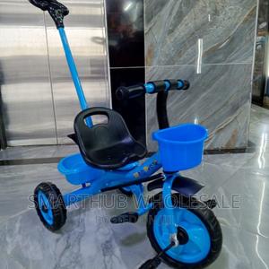 Push Tricycle Blue Tricycle With Push Handle - main view