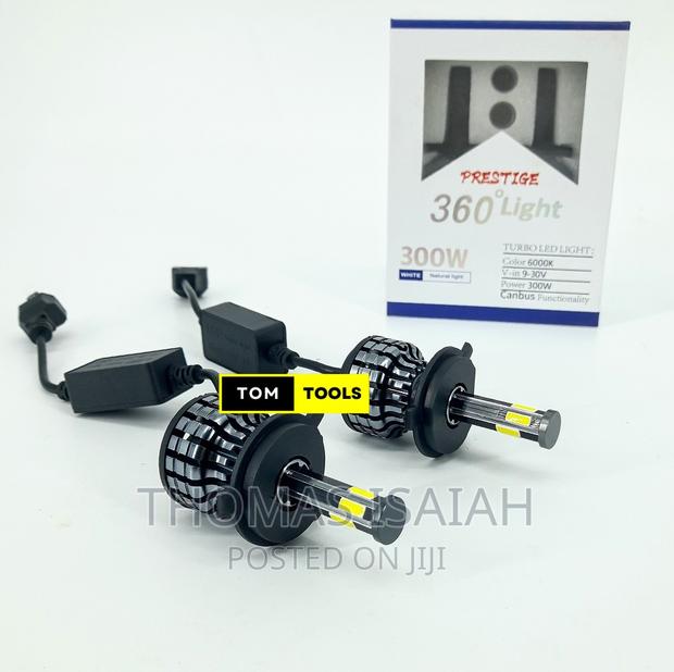 H4 300W 6 Sided LED Headlight Bulb Pair