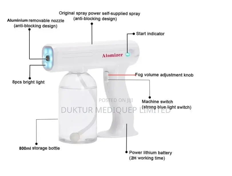 Wireless Atomizer II Blue Ray Spray, Rechargeable