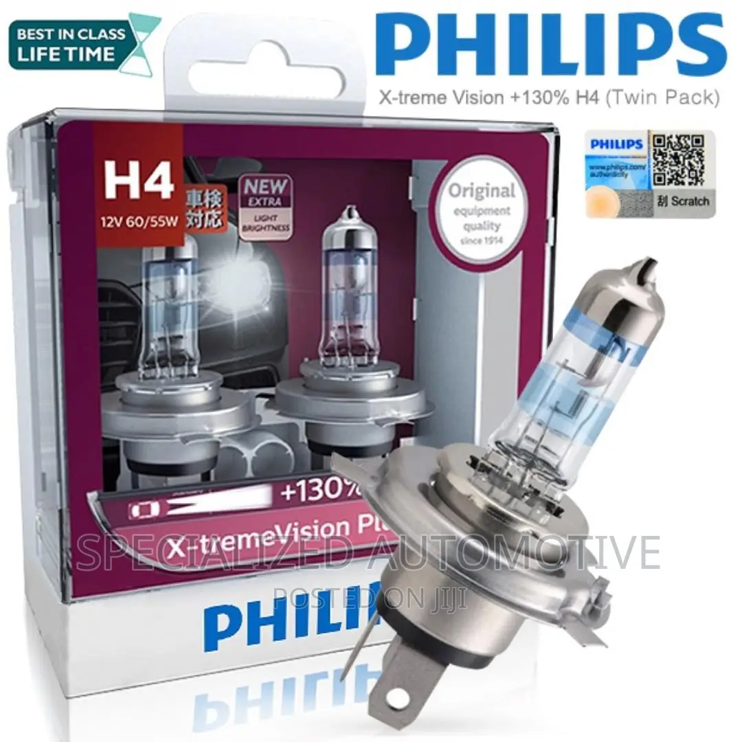 Philips X-Tremevision Plus H4 Halogen Car Headlight Bulbs
