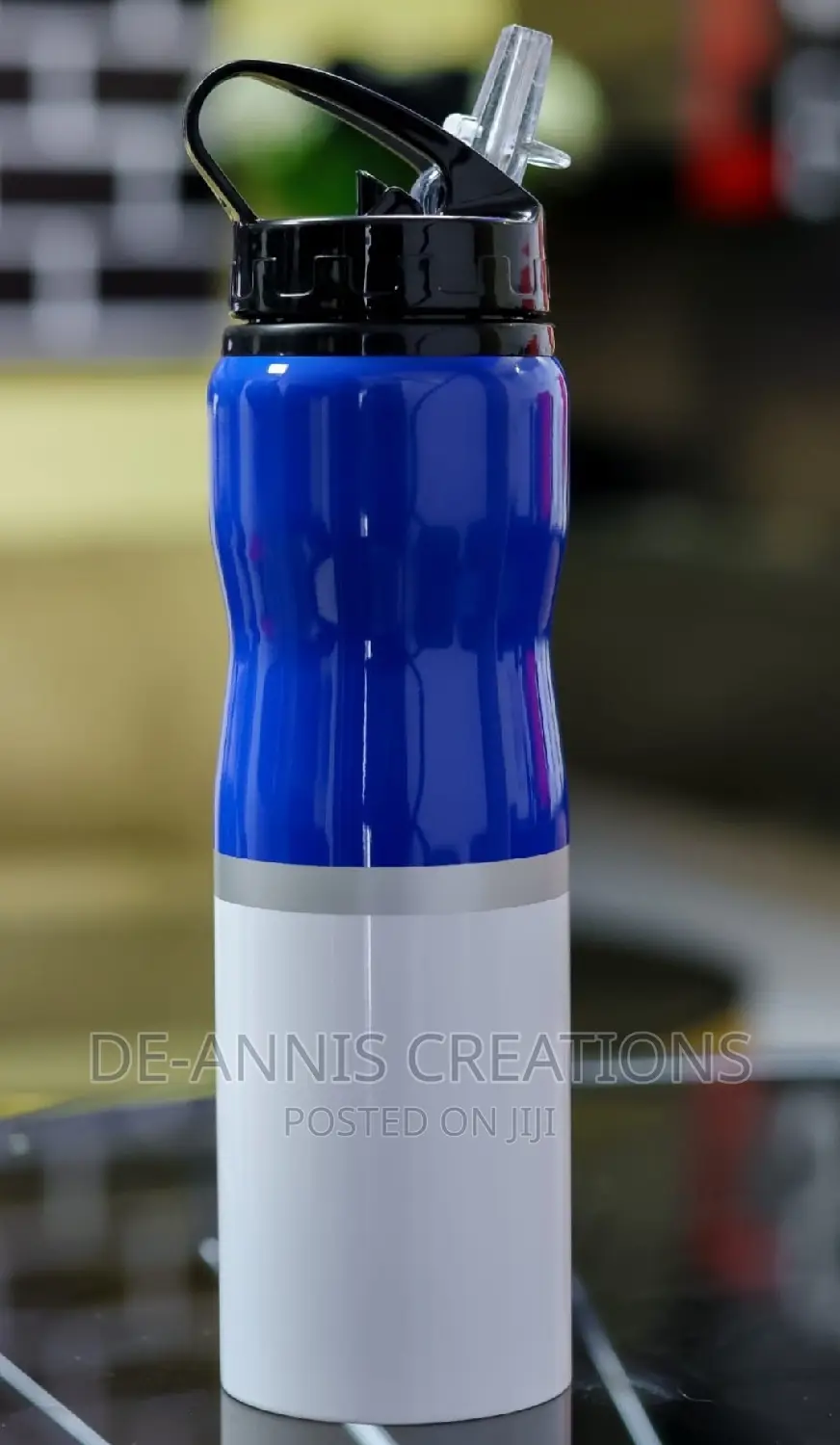 Two Tone Glossy Water Bottles Metallic