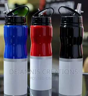 Two Tone Glossy Water Bottles Metallic