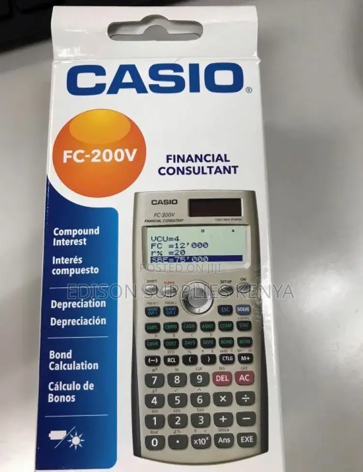 Casio Calculator Financial Calculator Casio Fc-200v Fc200v