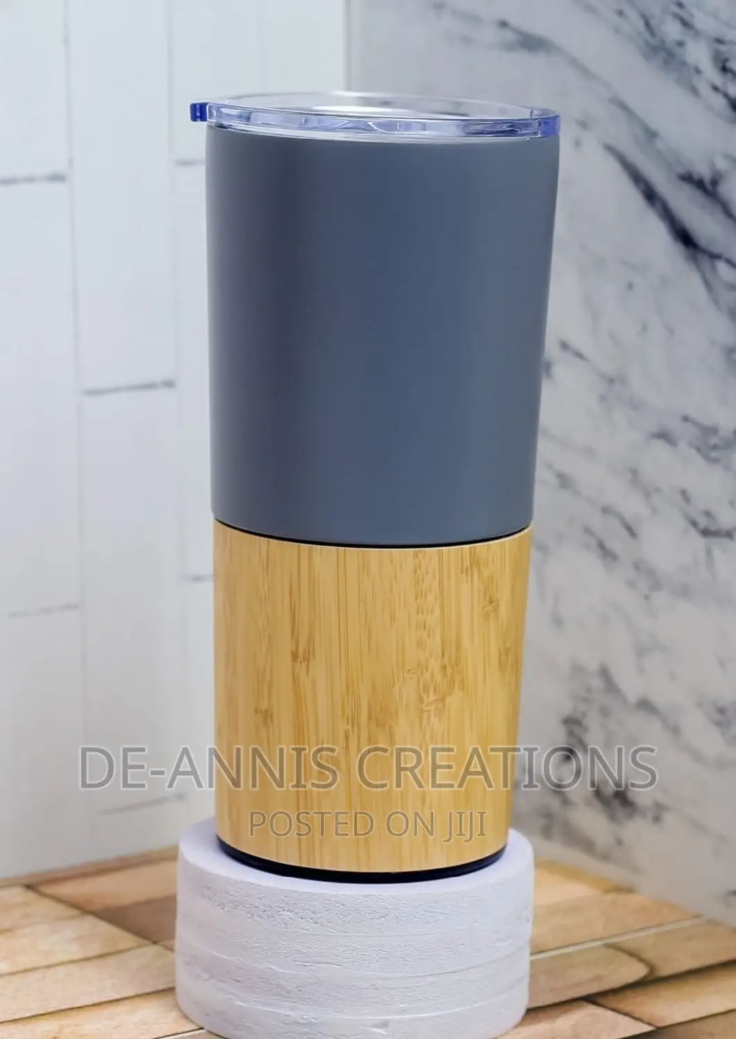 Branded Wooden - Metallic Thermal Mugs