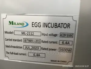 ML 2112 Egg Incubator