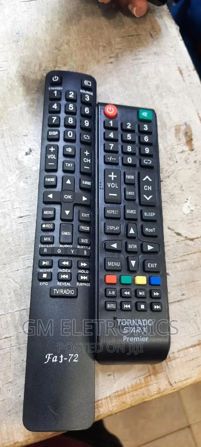 Replacement Remotes for Tornado Digital TV.
