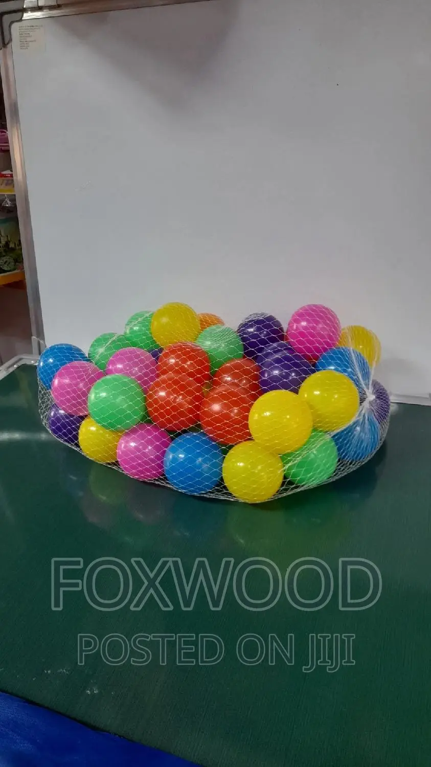 Plastic Mini Play Balls Multi Vibrant Colors a Pack of 50pcs