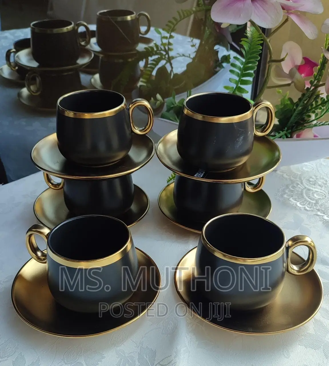 Unique Classy Cup and Saucer*(6 Set)