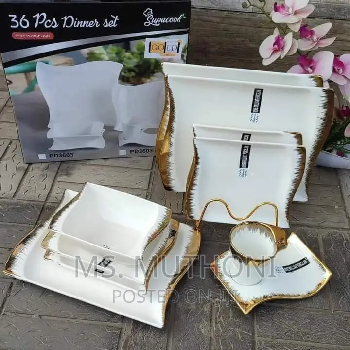 36pcs Nordic Rectangle Dinner Set *