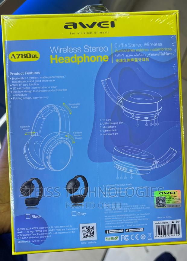Awei A780bl -Wireless Headphones - thumbnail 5