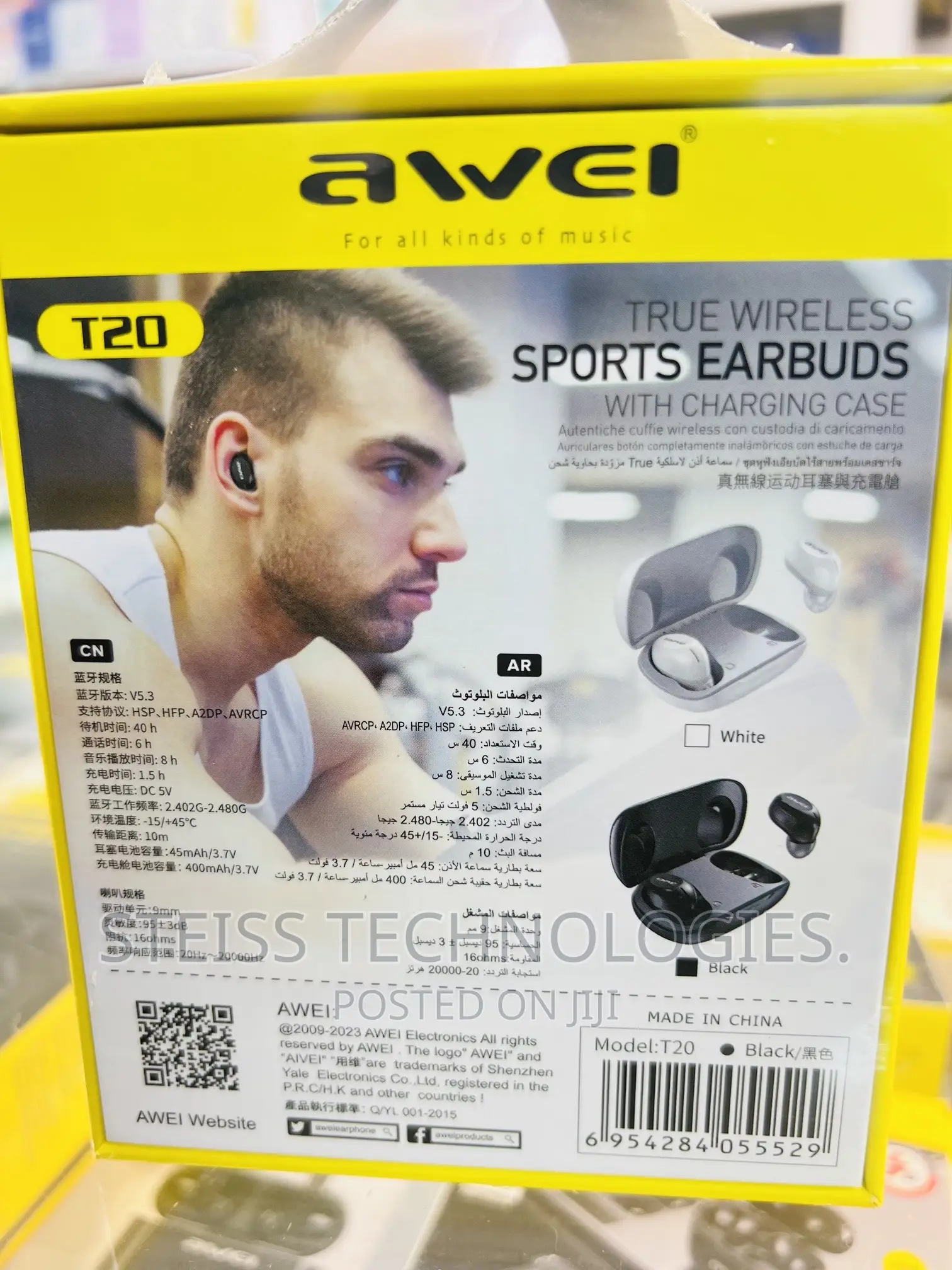 Awei T20 Wireless Earbuds.