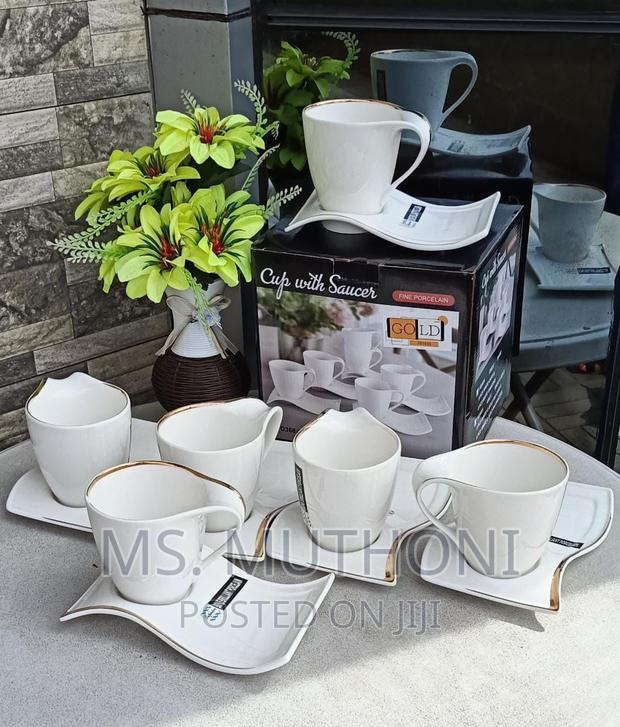 Shapely Cup Saucer Set* 6 Cups and 6 Saucers - main view