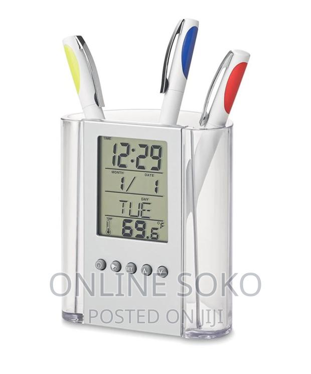 Multi-Functions LCD Digital Clock Desk Pen Holder Organizer - thumbnail 5