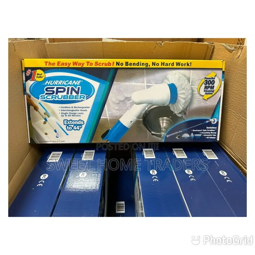 Electric Spin Scrubber With Extension Rod