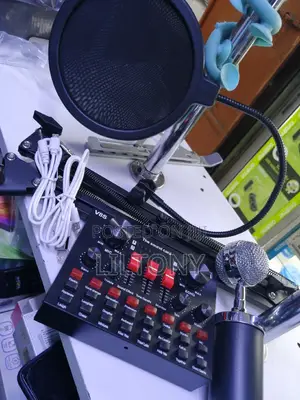 Condenser Microphone V8s With Sound Card