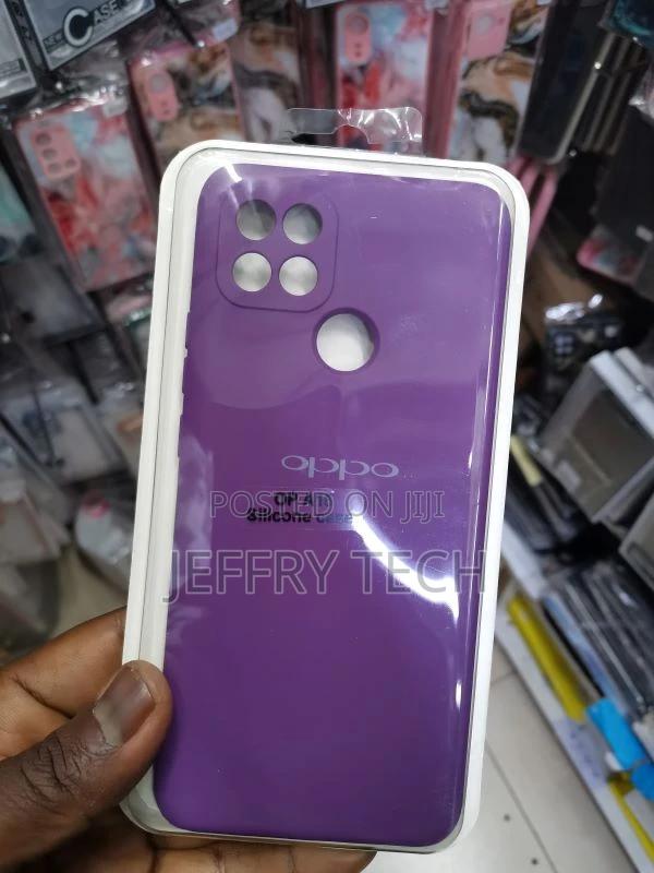 Silicone Mobile Back Cover Case for Oppo A15 (Purple) - main view