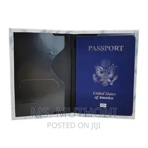 *Pu Leather Passport Cover With Marble Effect*