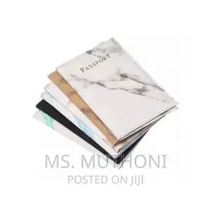 *Pu Leather Passport Cover With Marble Effect*