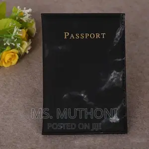 *Pu Leather Passport Cover With Marble Effect*