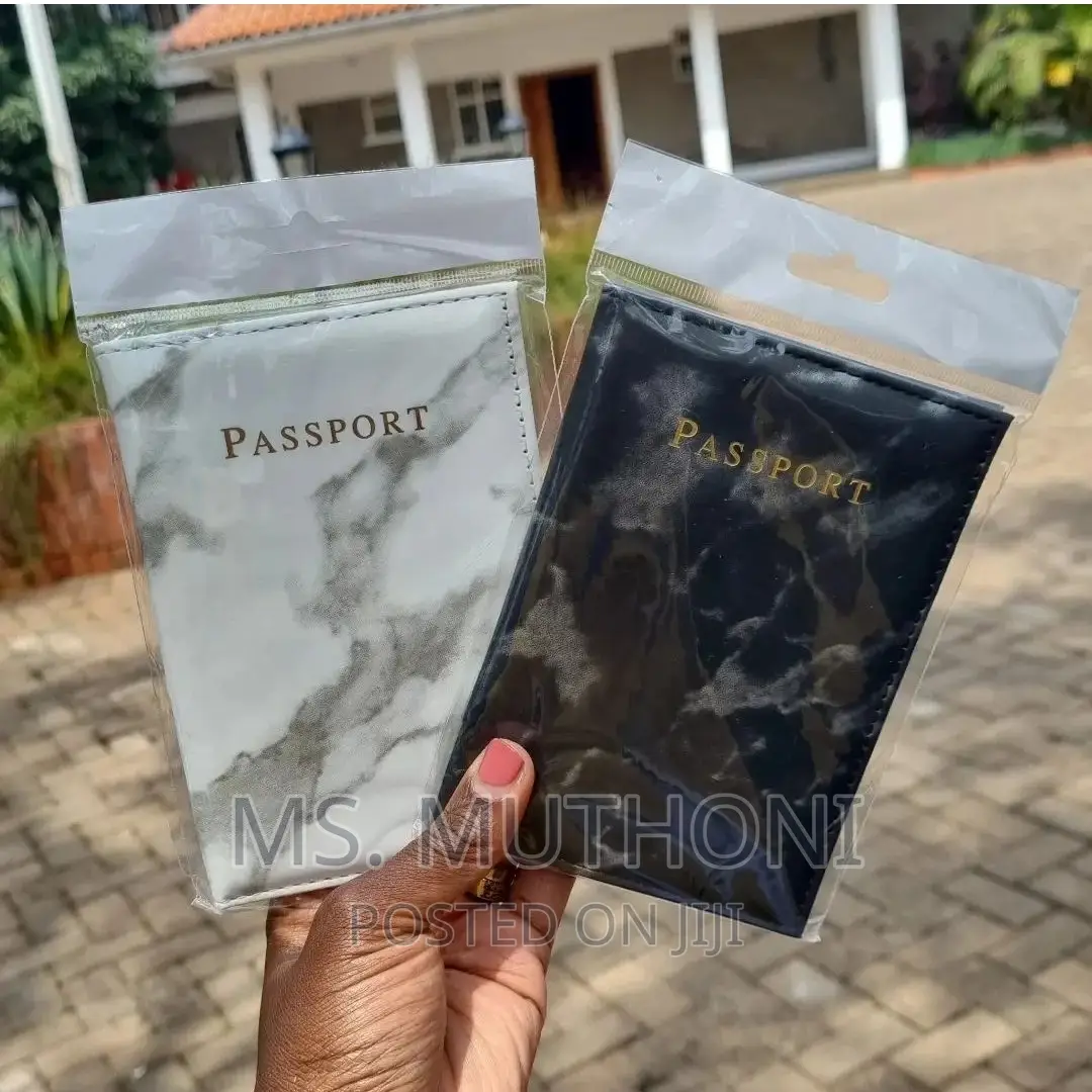 *Pu Leather Passport Cover With Marble Effect*