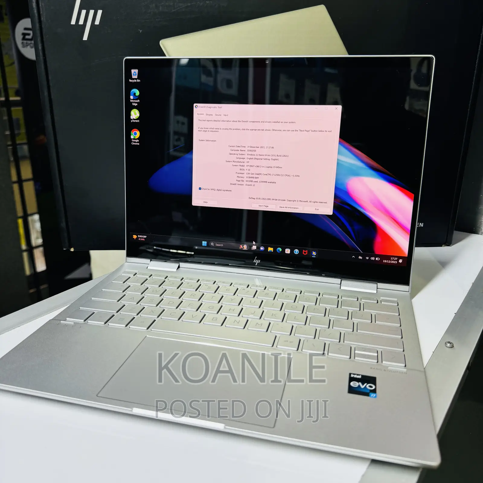 New Laptop HP Envy X360 16GB Intel Core I7 SSD 512GB
