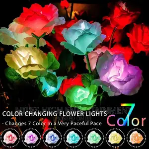 Solar Lights Outdoor Decorative Flowers Lights