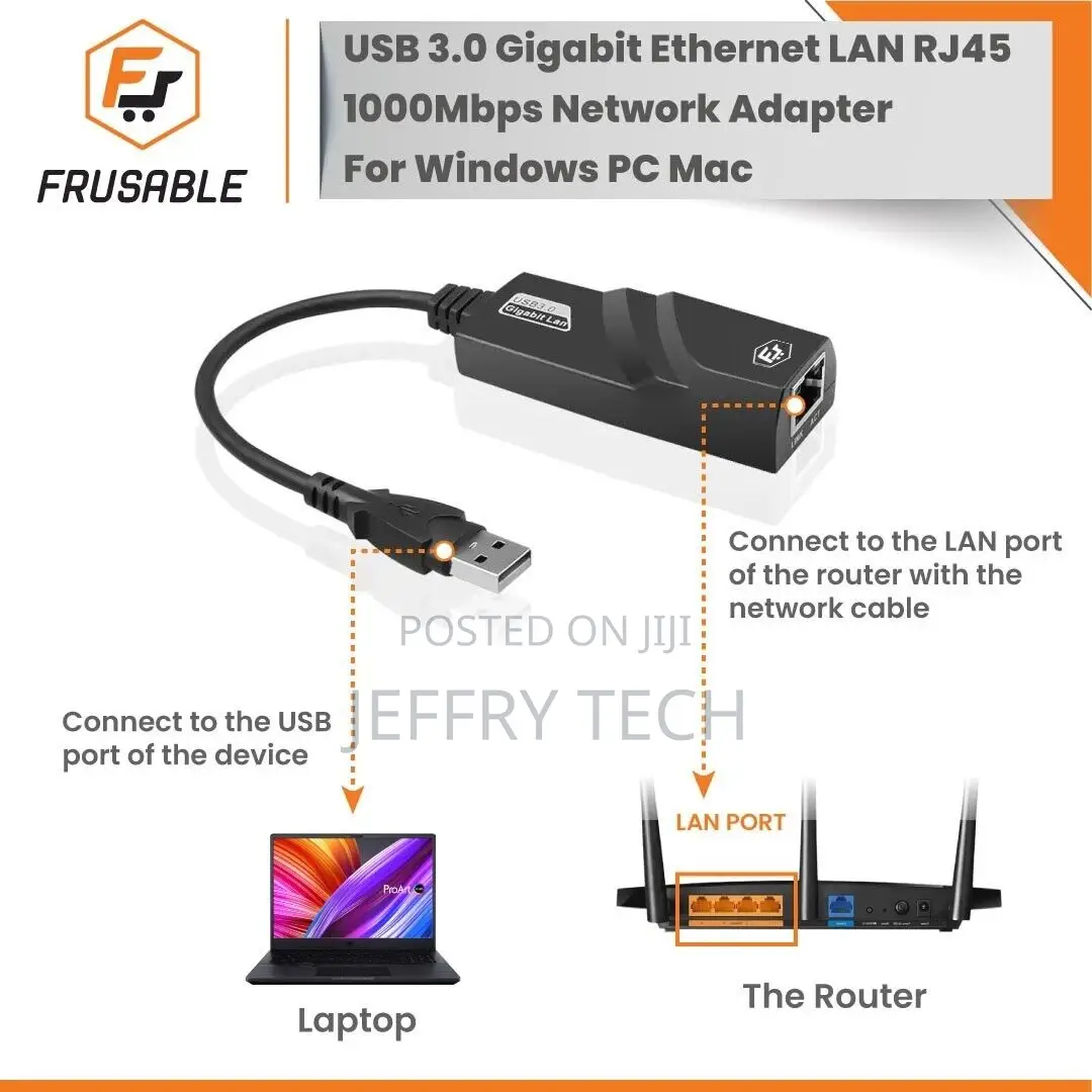 USB 3.0 Gigabit Ethernet LAN RJ45 1000mbps Network Adapter F