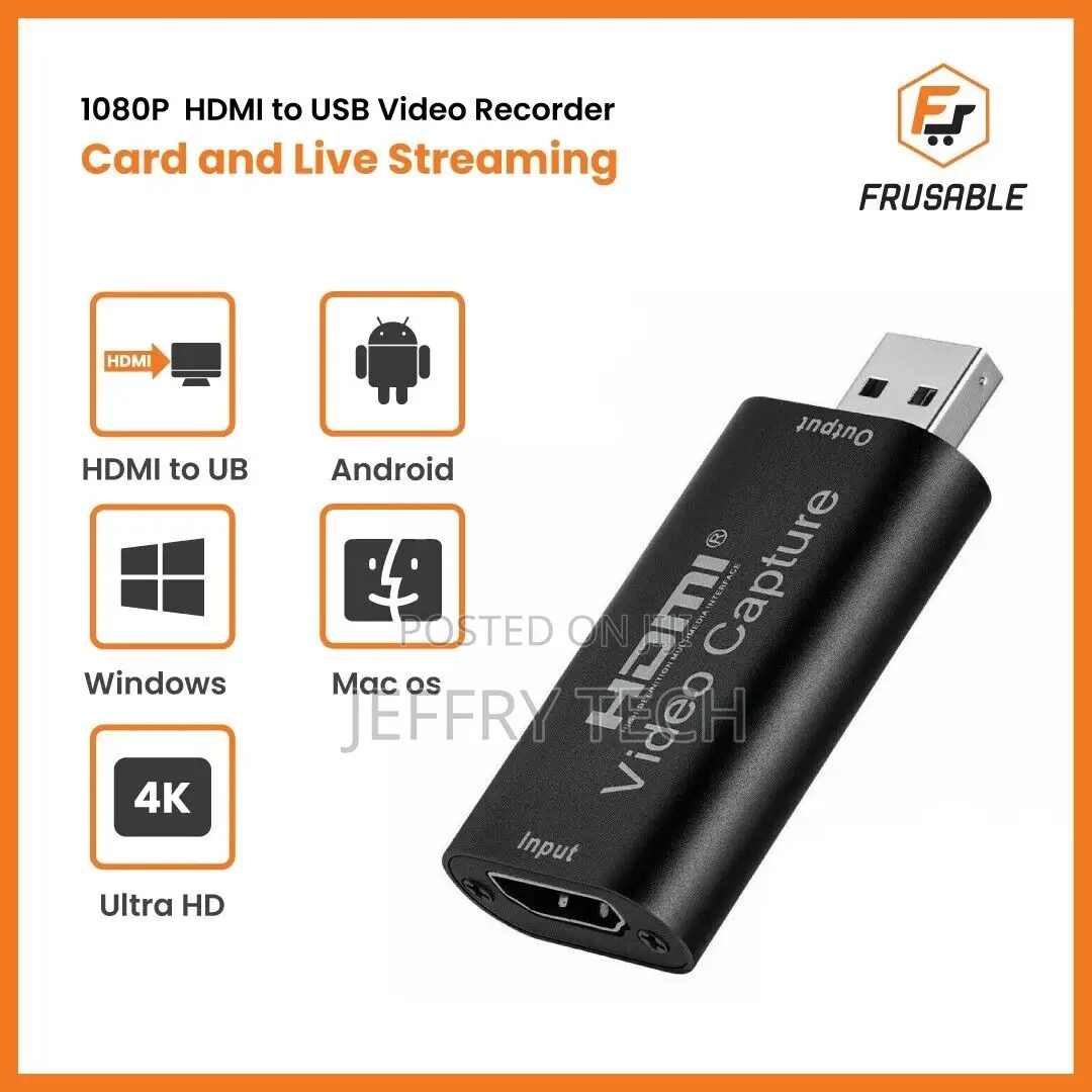 HDMI to USB Video Capture Card 1080P Recorder Phone Game Vid