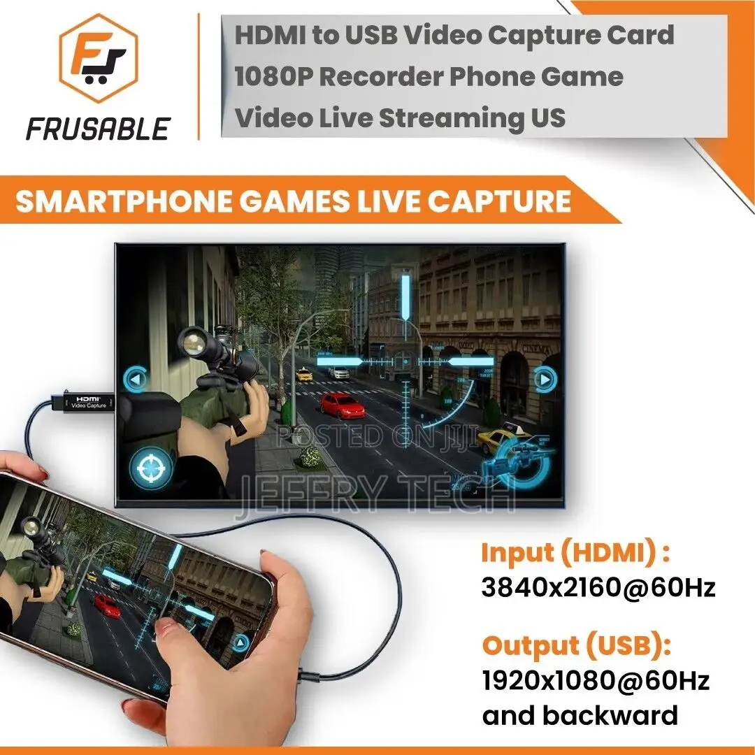 HDMI to USB Video Capture Card 1080P Recorder Phone Game Vid
