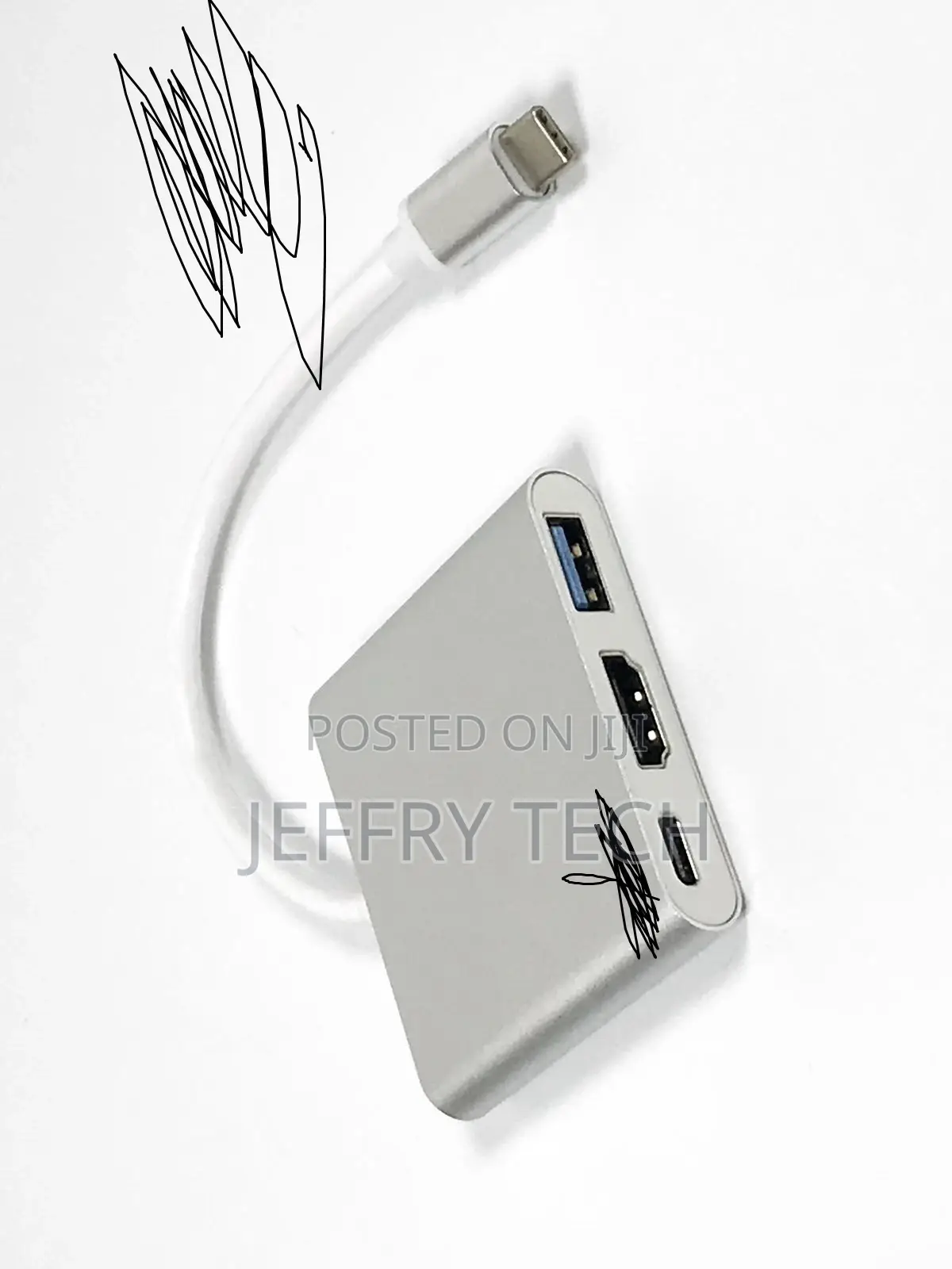 Type C to PD With HDMI and USB 3.0 a/F Dongle Metal Shell