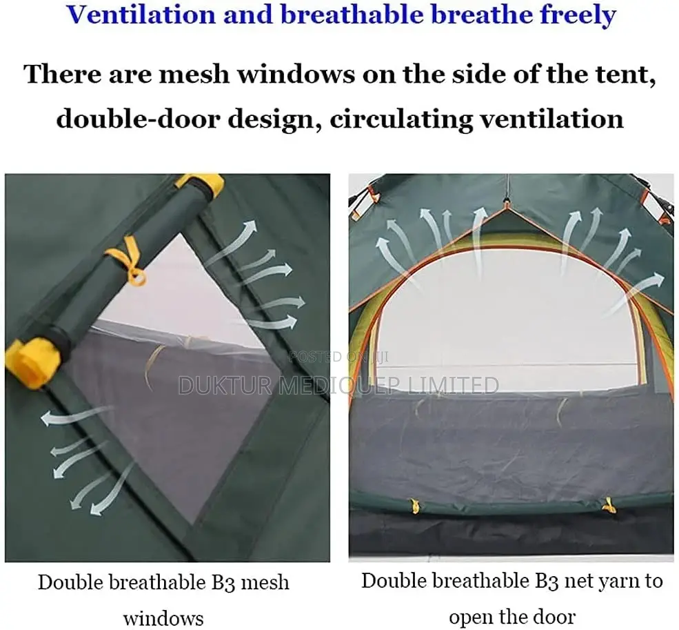 3 Person Automatic Tent Double Layer Waterproof Tent