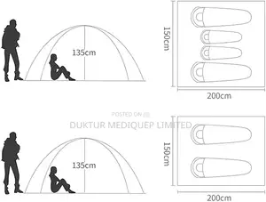 3 Person Automatic Tent Double Layer Waterproof Tent