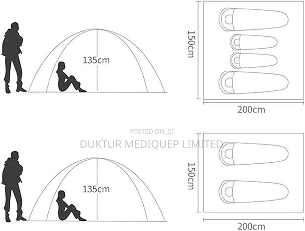 3 Person Automatic Tent Double Layer Waterproof Tent - thumbnail 6