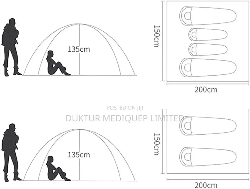 3 Person Automatic Tent Double Layer Waterproof Tent