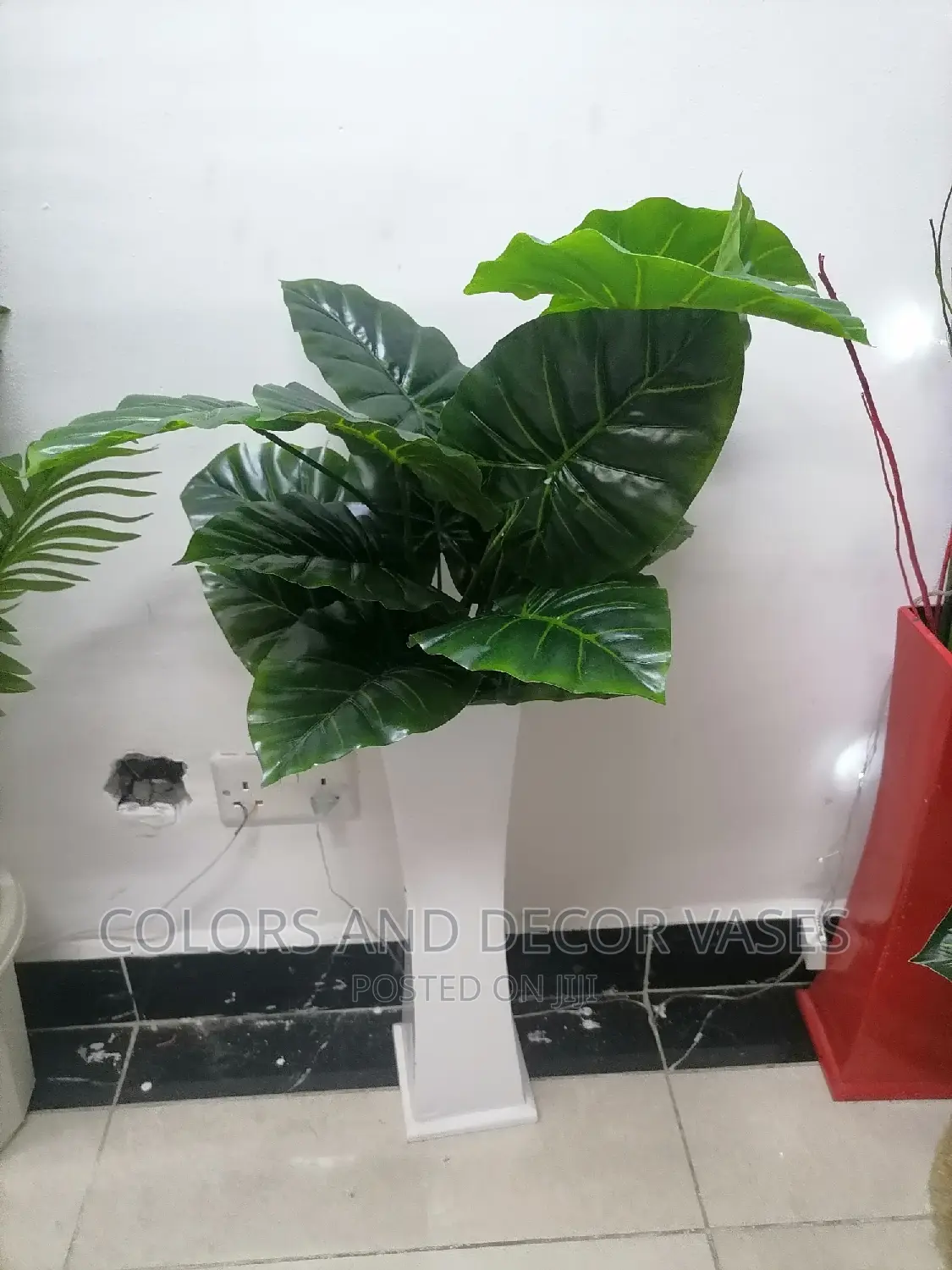 1.5m Long Artificial Plant With Wooden Vase on Offer