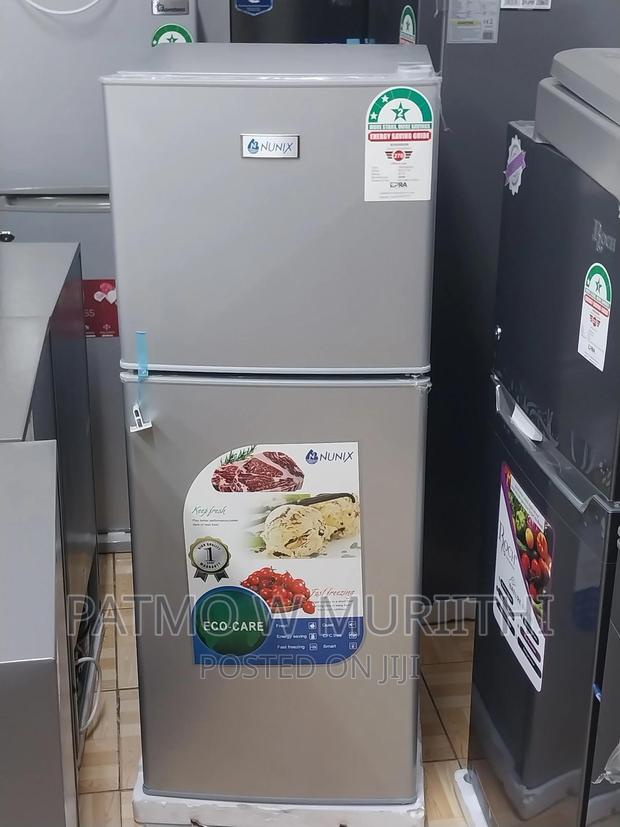 Fridge Nunix 138l Refrigerator, Silver Double Door