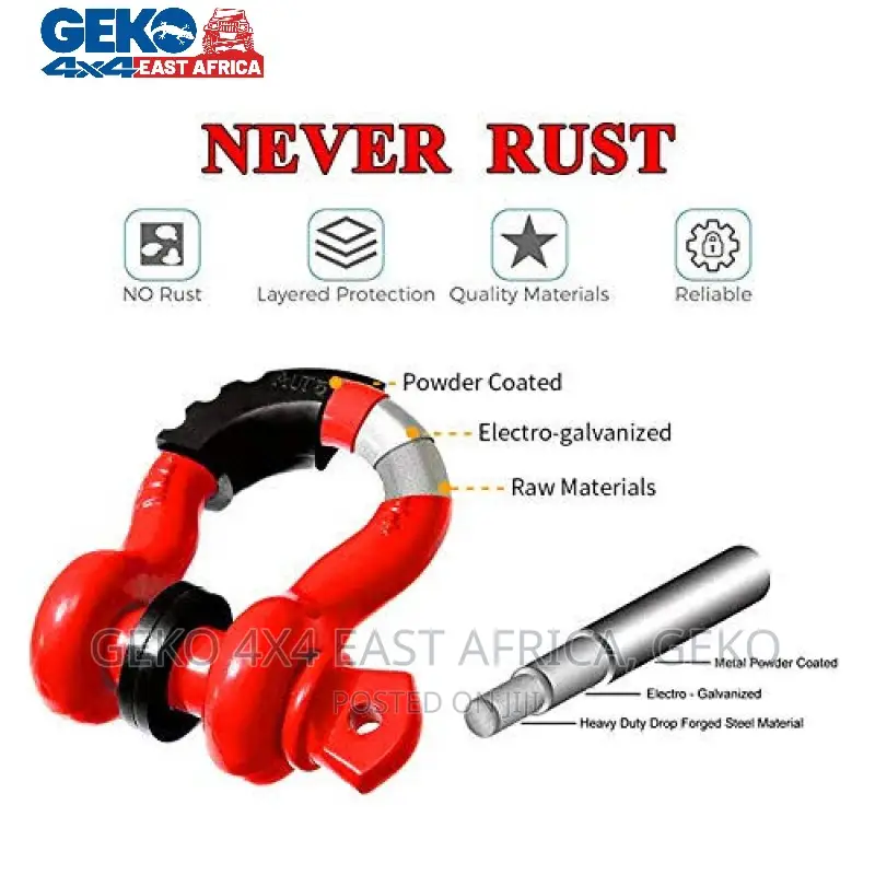 D Shackles, D-Ring, Bow Shackles 57,000 LBS-Pair (28.5 Ton)