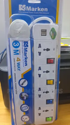 Marken 4way Extension With 2 USB Ports With 3M Cable