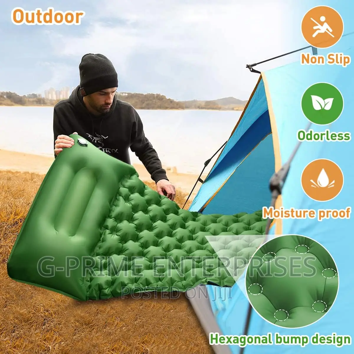 Inflatable Camping Mat /Single Air Mat for Camping Tents