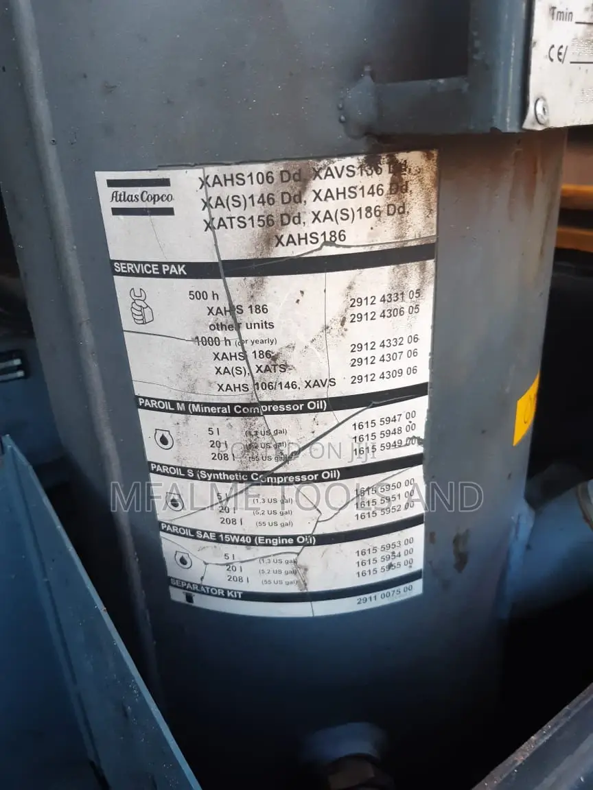 Compressor 2004 Atlascopco 4cyl Deutz 400cfm 15bar Max Ex-Uk