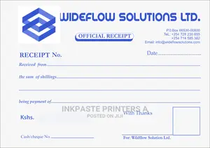 Customized Receipt Books Printing Services